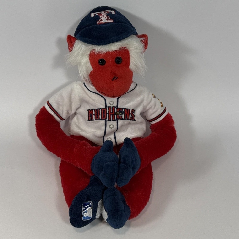 Toledo Mud Hens Rally Monkey Minor League Baseball Plush Stuffed Animal 17" 2000